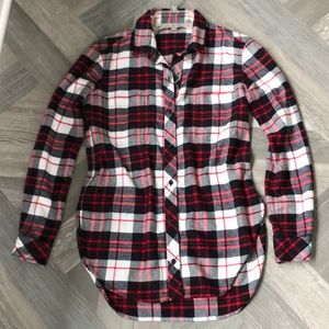 Athleta plaid flannel shirt size XS